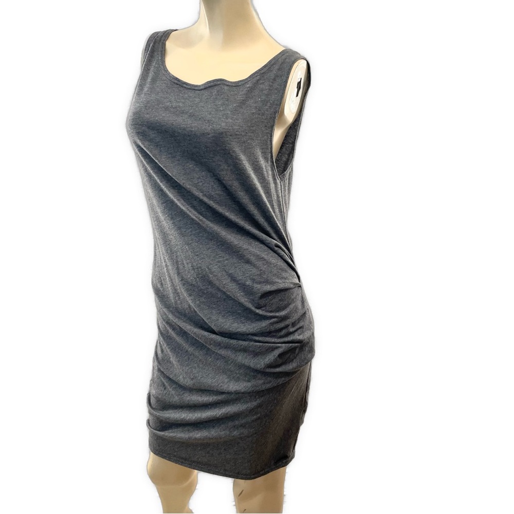 Bench- Charcoal Grey Sleeveless Ruched Mini Dress- S